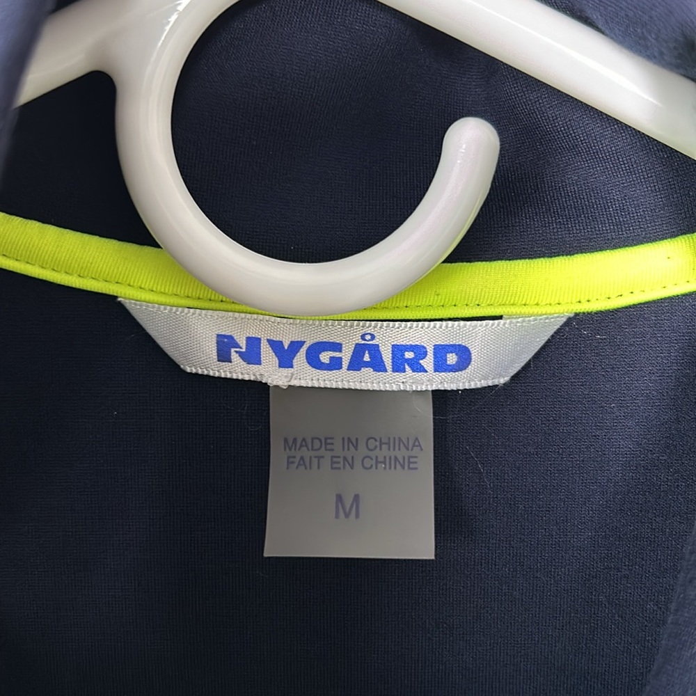 NYGARD Fitted Stretch Zip Up Jacket Navy Blue SzM - Picture 5 of 11